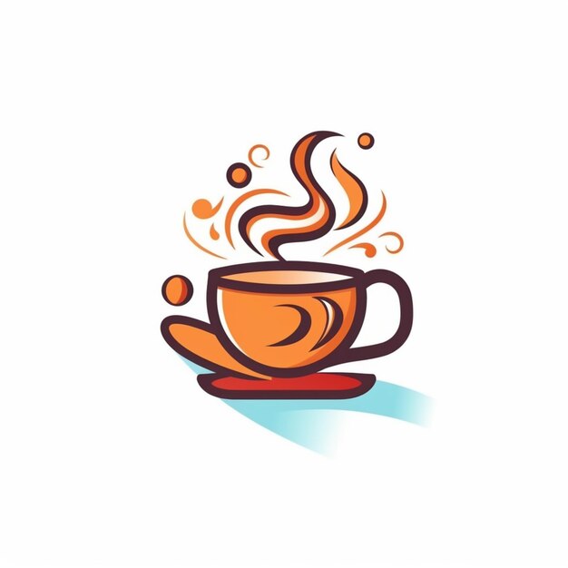 Дизайн логотипа кофейной чашки Векторная иллюстрация кофейной чашки