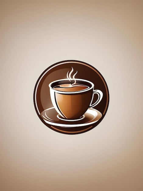 コーヒーカップのロゴ画像イラストデザイン