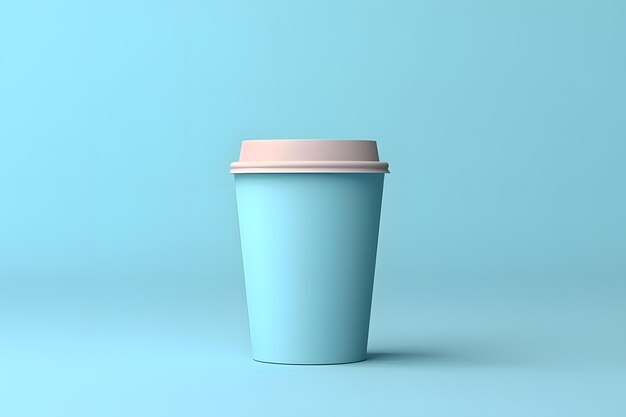 Coffee cup mockup blue cup