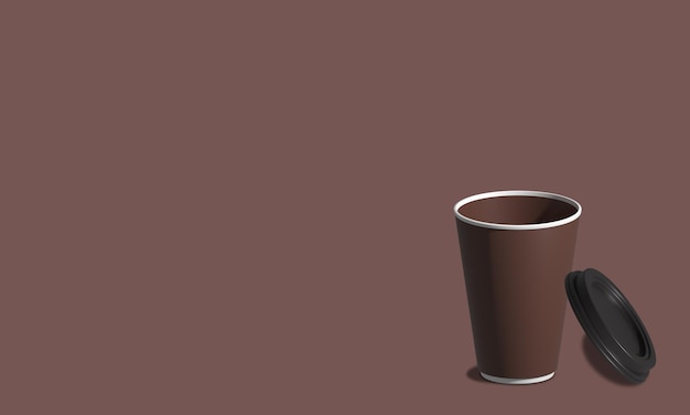 Coffee cup mockup Render realistic 3d illustration Package mockup design for branding Coffee away coffee to go