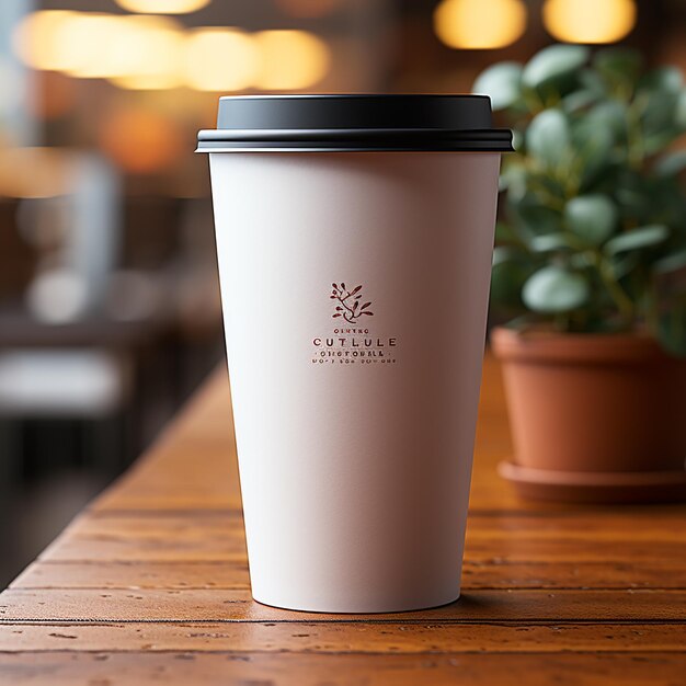 Photo coffee cup mockup