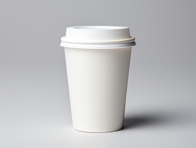 A coffee cup paper white background