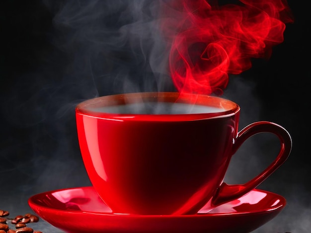 a coffee cup a red hard down red smoke free image download