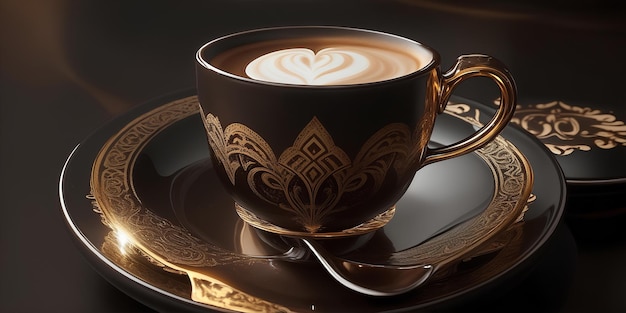 Coffee cup on a saucer