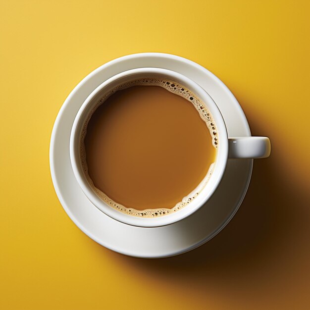 A coffee cup in a solid background generative ai