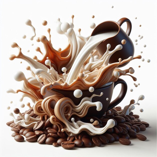 Coffee cup splash