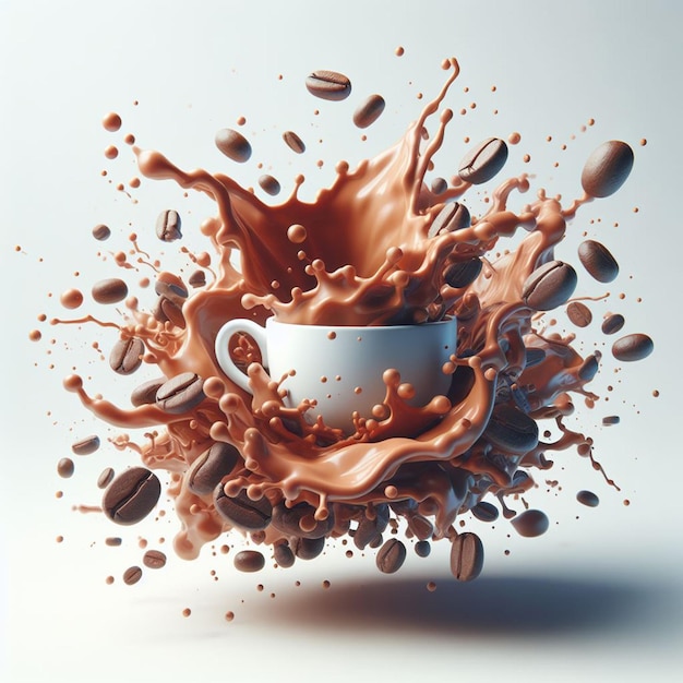 Coffee cup splash