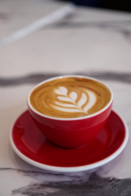 Coffee cup on table