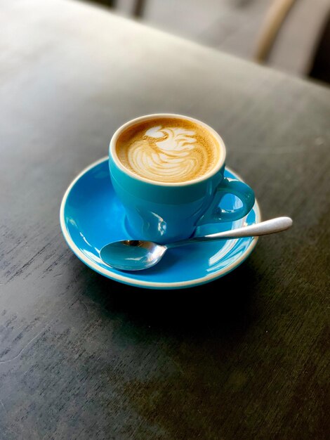 Coffee cup on table