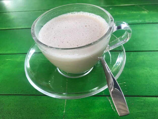 Coffee cup on table