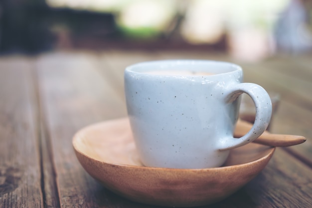 Coffee cup on table 