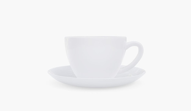 Photo coffee cup on a white background 3d render