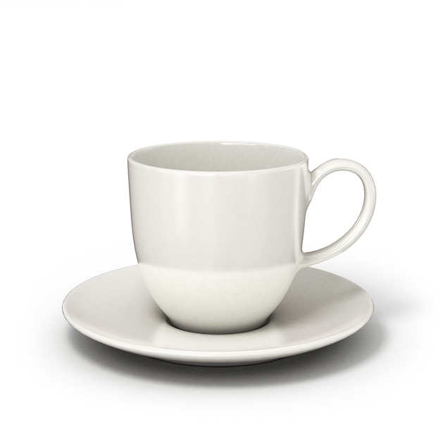 Photo coffee cup over white background