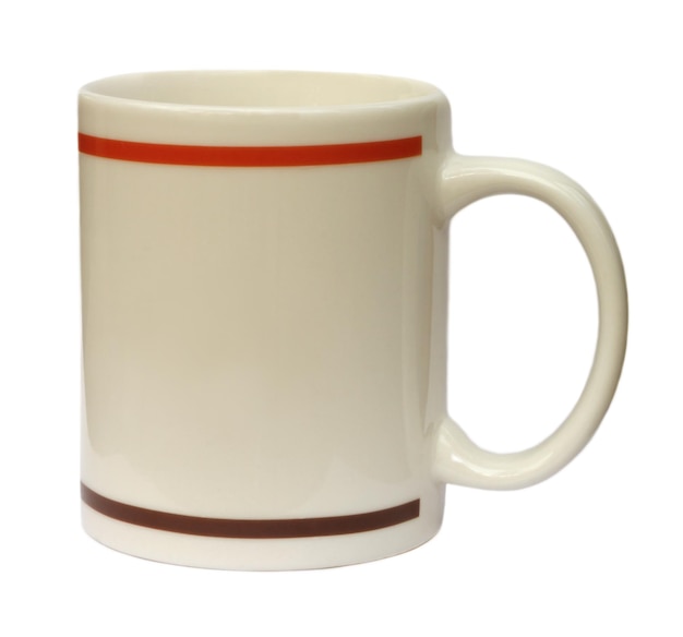 Coffee cup over white background