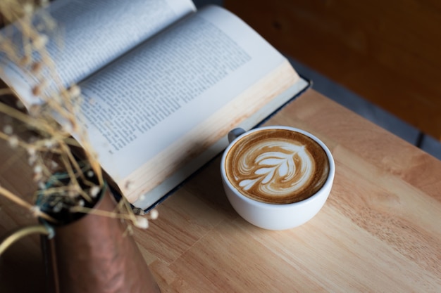 coffee cup with book