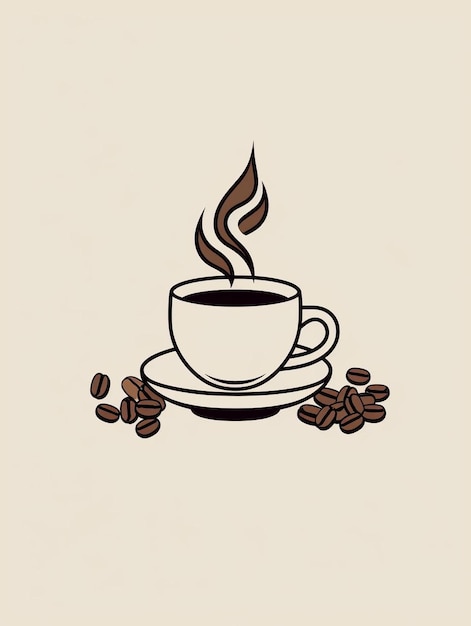 커피 컵과 커피 