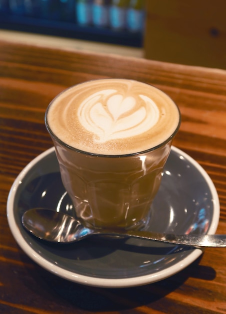 Coffee cup with drawing on foam