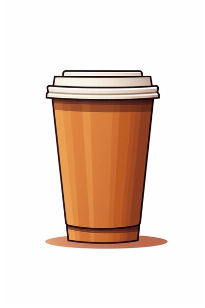 a coffee cup with a lid on a white background