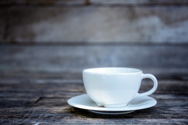 Photo coffee cup with wall background.