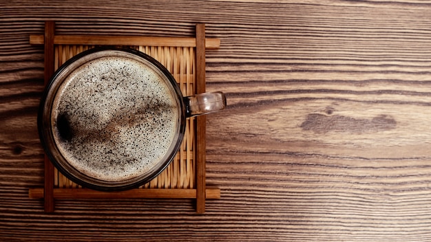 coffee cup on wooden table