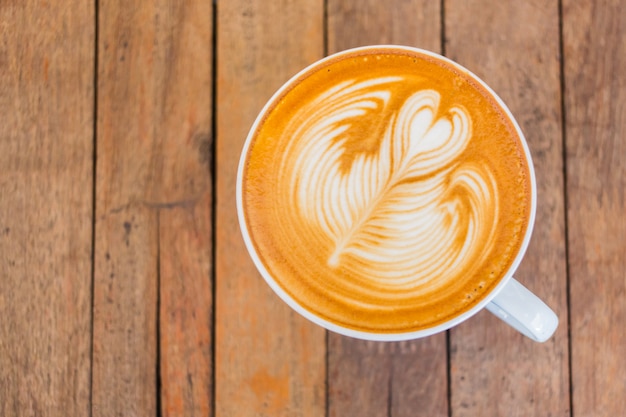 coffee cup on wooden table