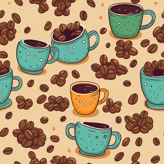 coffee cups pattern