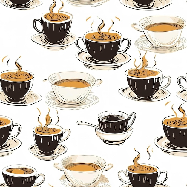 coffee cups pattern