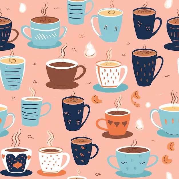 coffee cups pattern