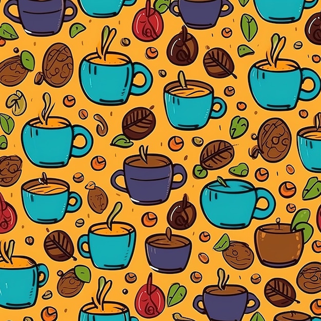 coffee cups pattern