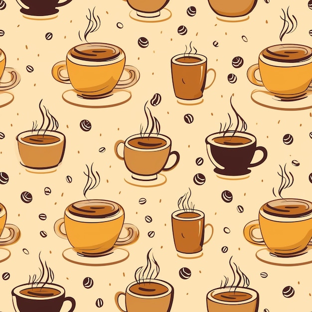 coffee cups pattern