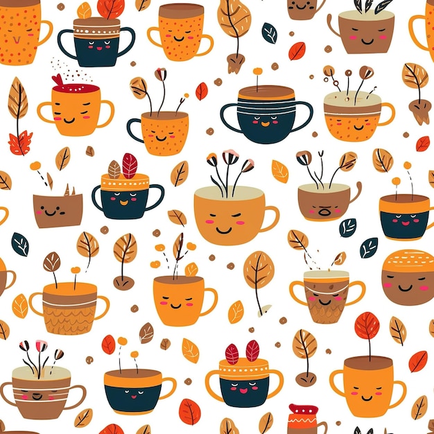 coffee cups pattern