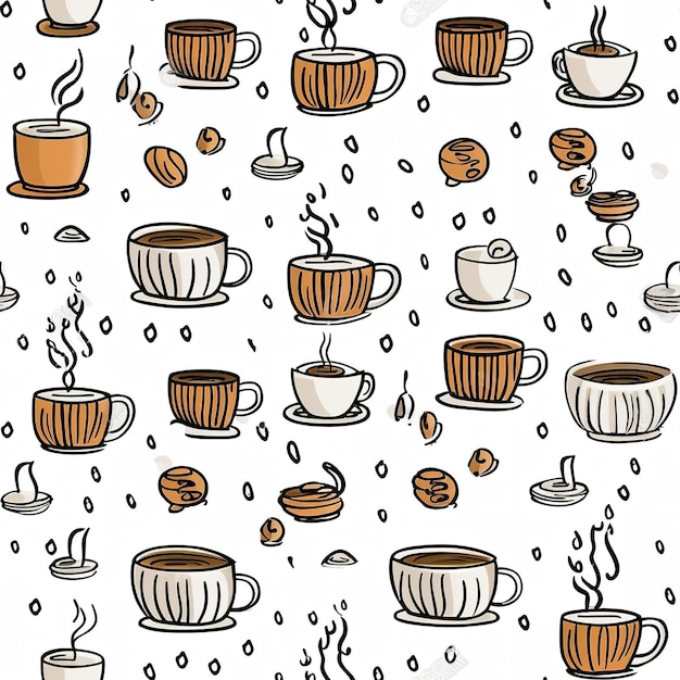 coffee cups pattern