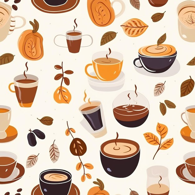 coffee cups pattern