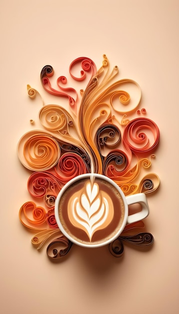 Coffee Day quilling