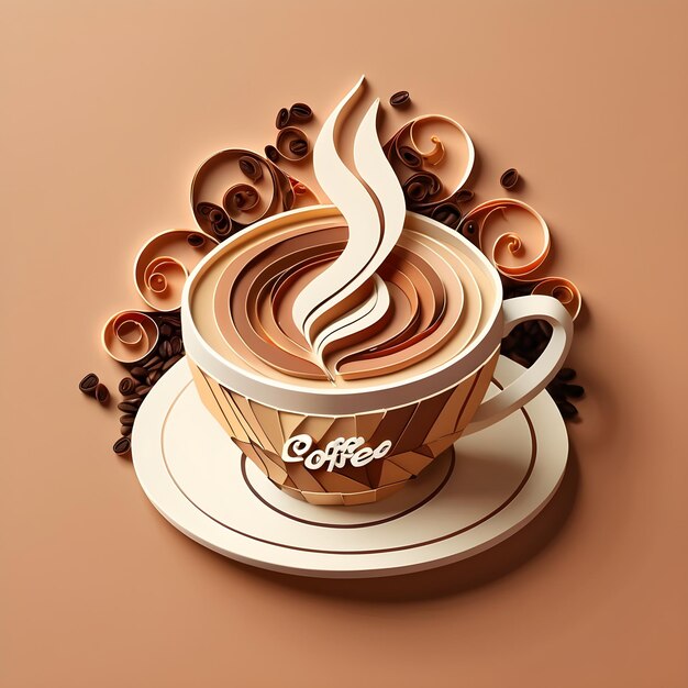 Coffee Day quilling