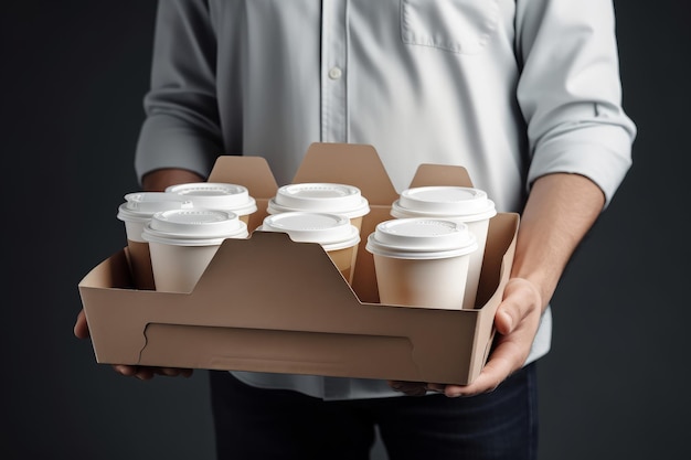 Coffee delivery man Generate Ai