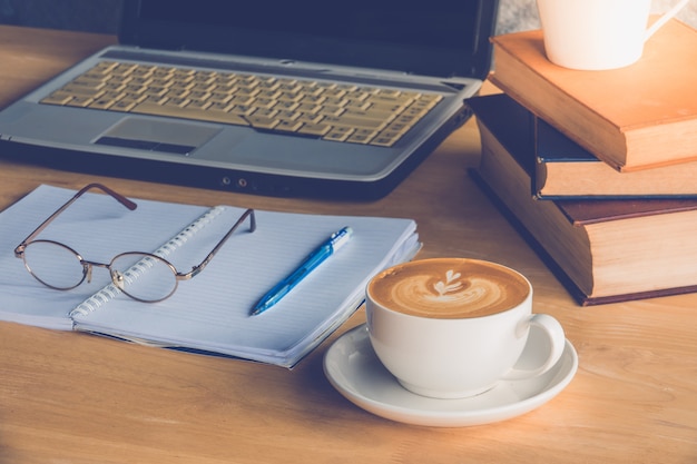 coffee on desk