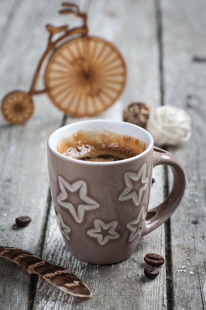 Фото Кофе эспрессо с кофейными зернами