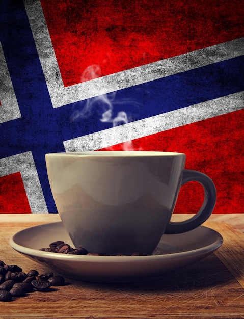 coffee and flag