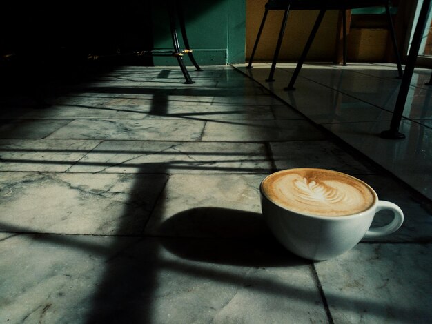 Photo coffee on floor