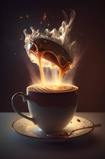 Coffee full_artistic cinematic lighting beautiful