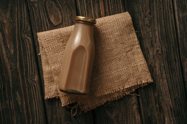 coffee on a glass bottle product