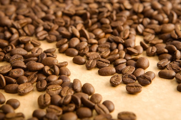 Coffee grains on paper