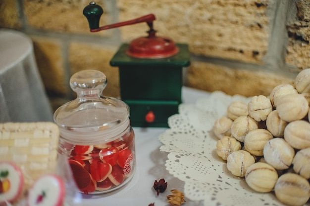 Coffee grinder Decor on Sweet table Candy Bar