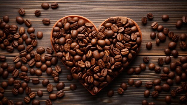 Photo coffee heart