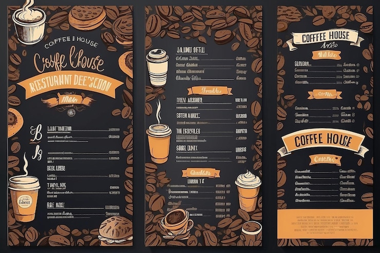 Photo coffee house menu restaurant template design