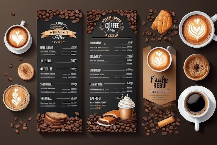 Photo coffee house menu restaurant template design