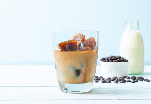 coffee ice cubes with milk