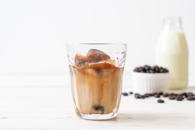 coffee ice cubes with milk