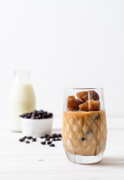 coffee ice cubes with milk